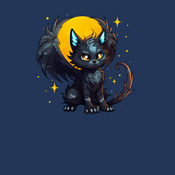 Свитшот хлопковый мужской Cat dragon, цвет: тёмно-синий — фото 2