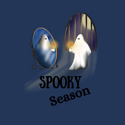 Свитшот хлопковый мужской Spooky season, цвет: тёмно-синий — фото 2