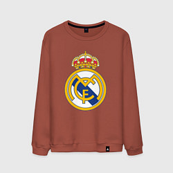 Свитшот хлопковый мужской Real madrid fc sport, цвет: кирпичный