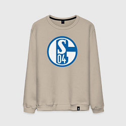 Свитшот хлопковый мужской Schalke 04 fc club, цвет: миндальный