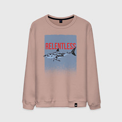 Свитшот хлопковый мужской Relentless, цвет: пыльно-розовый