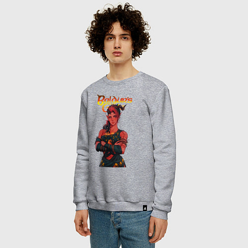 Мужской свитшот Карлах - врата балдура / Меланж – фото 3