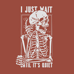 Свитшот хлопковый мужской I just wait until its quiet, цвет: кирпичный — фото 2