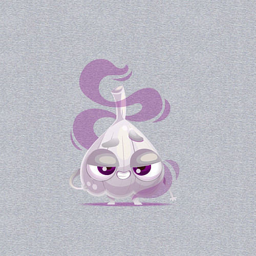 Мужской свитшот Воняющий улыбающийся чеснок / Меланж – фото 3