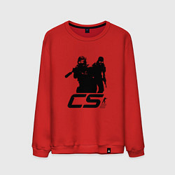 Свитшот хлопковый мужской Counter-strike 2 - one color, цвет: красный