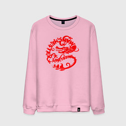 Свитшот хлопковый мужской Manchester dragon, цвет: светло-розовый