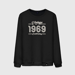 Свитшот хлопковый мужской Лимитированный выпуск 1969, цвет: черный