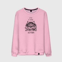 Свитшот хлопковый мужской Кто в доме хозяин, цвет: светло-розовый