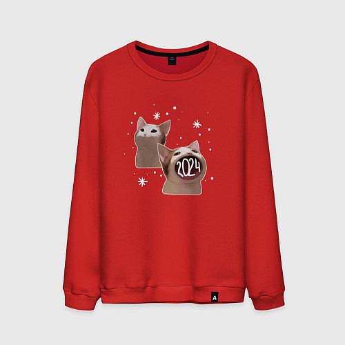 Мужской свитшот 2024 - А / Красный – фото 1