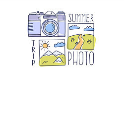 Свитшот хлопковый мужской Summer photo trip, цвет: белый — фото 2