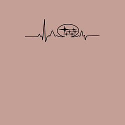 Свитшот хлопковый мужской Кардиограмма subaru чёрный, цвет: пыльно-розовый — фото 2