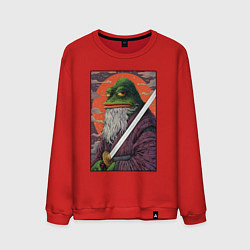 Свитшот хлопковый мужской Pepe samurai, цвет: красный