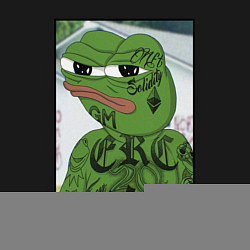 Свитшот хлопковый мужской Pepe tattoo, цвет: черный — фото 2