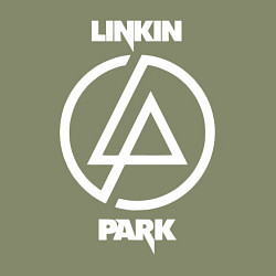 Свитшот хлопковый мужской Linkin Park logo, цвет: авокадо — фото 2
