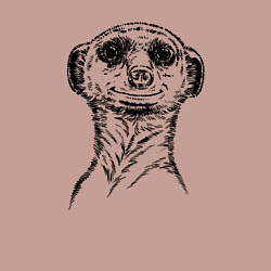 Свитшот хлопковый мужской Сурикат любопытный, цвет: пыльно-розовый — фото 2