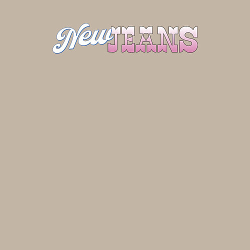 Мужской свитшот Newjeans logo / Миндальный – фото 3