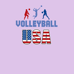 Свитшот хлопковый мужской USA volley, цвет: лаванда — фото 2