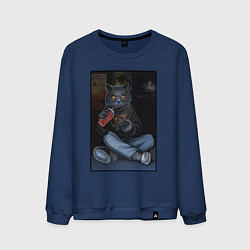 Мужской свитшот Кот - задрот