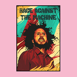 Свитшот хлопковый мужской RATM - Zack de la Rocha, цвет: светло-розовый — фото 2