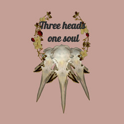 Свитшот хлопковый мужской Three heads one soul, цвет: пыльно-розовый — фото 2