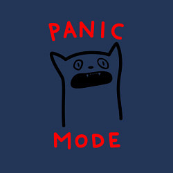 Свитшот хлопковый мужской Panic mode - котик, цвет: тёмно-синий — фото 2