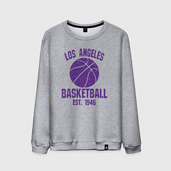 Свитшот хлопковый мужской Basketball Los Angeles, цвет: меланж