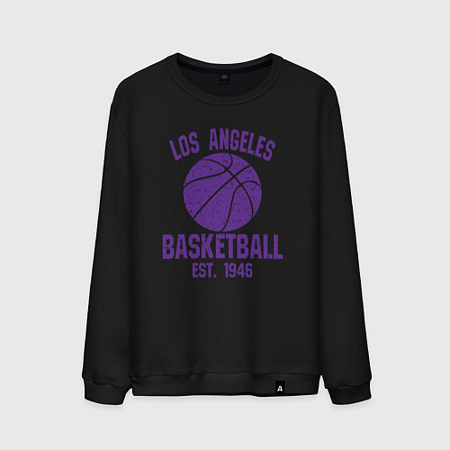 Мужской свитшот Basketball Los Angeles / Черный – фото 1