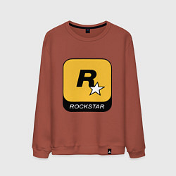 Свитшот хлопковый мужской Rockstar, цвет: кирпичный