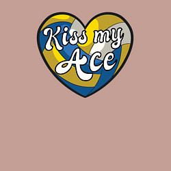 Свитшот хлопковый мужской Kiss my ace ball, цвет: пыльно-розовый — фото 2