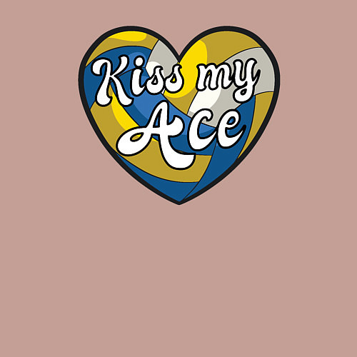 Мужской свитшот Kiss my ace ball / Пыльно-розовый – фото 3