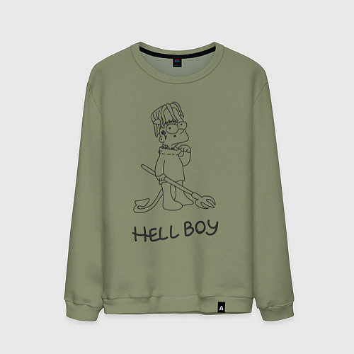 Мужской свитшот Bart hellboy Lill Peep / Авокадо – фото 1