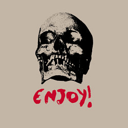 Свитшот хлопковый мужской Depeche Mode - Enjoy skull, цвет: миндальный — фото 2