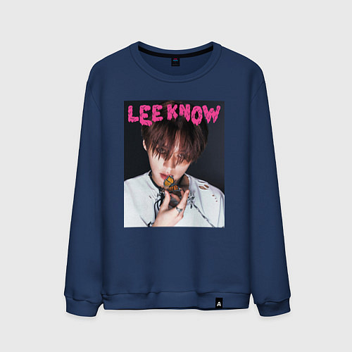 Мужской свитшот Lee Know Rock Star Stray Kids / Тёмно-синий – фото 1