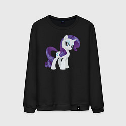 Свитшот хлопковый мужской Рарити из My Little Pony в кино, цвет: черный
