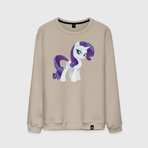 Мужской свитшот Рарити из My Little Pony в кино / Миндальный – фото 1