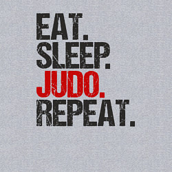 Свитшот хлопковый мужской Eat sleep judo repeat, цвет: меланж — фото 2