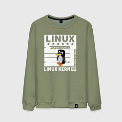 Мужской свитшот Пингвин программист системы линукс