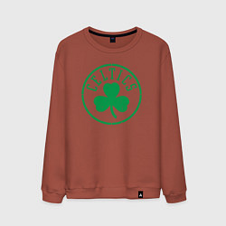 Свитшот хлопковый мужской Boston Celtics clover, цвет: кирпичный