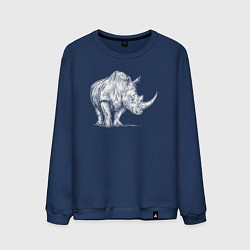 Мужской свитшот Белый носорог стоит