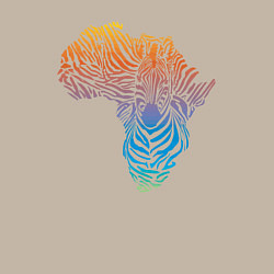 Свитшот хлопковый мужской Разноцветная зебра, цвет: миндальный — фото 2