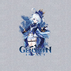 Свитшот хлопковый мужской Гидро архонт Фурина, цвет: меланж — фото 2