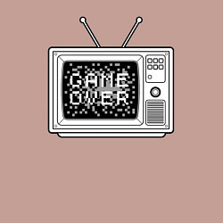 Свитшот хлопковый мужской TV game over, цвет: пыльно-розовый — фото 2