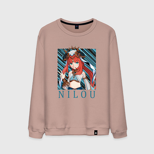 Мужской свитшот Танцовщица Нилу / Пыльно-розовый – фото 1