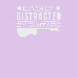 Свитшот хлопковый мужской Легко отвлекаюсь на гитары, цвет: лаванда — фото 2