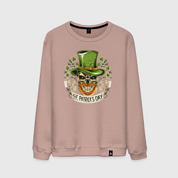 Свитшот хлопковый мужской St Patrick day, цвет: пыльно-розовый