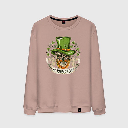 Мужской свитшот St Patrick day / Пыльно-розовый – фото 1