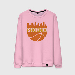 Свитшот хлопковый мужской Phoenix basketball city, цвет: светло-розовый