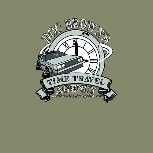 Мужской свитшот Time travel / Авокадо – фото 3