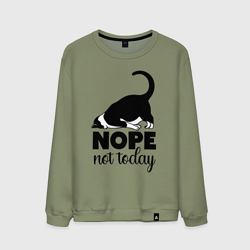 Мужской свитшот Nope - not today / Авокадо – фото 1
