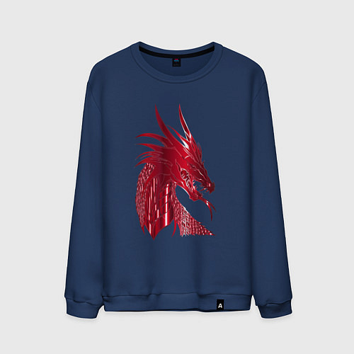 Мужской свитшот Рэд дракон / Тёмно-синий – фото 1